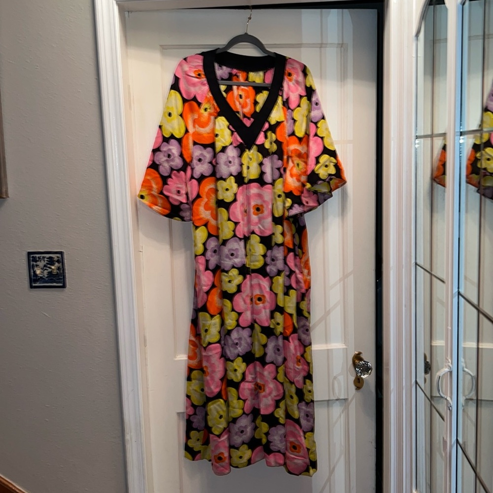 Vintage handmade Hawaiian house dress maxi